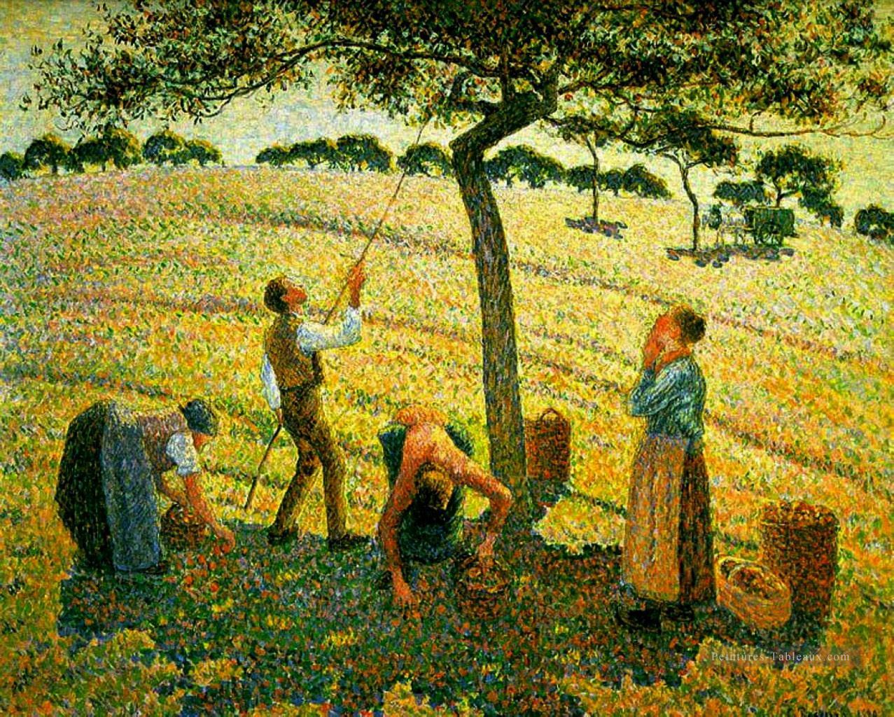 cueillette de pommes à eragny sur epte 1888 Camille Pissarro Peintures à l'huile